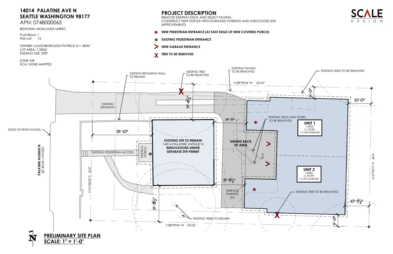 Site plan for 14014 Palatine Ave N