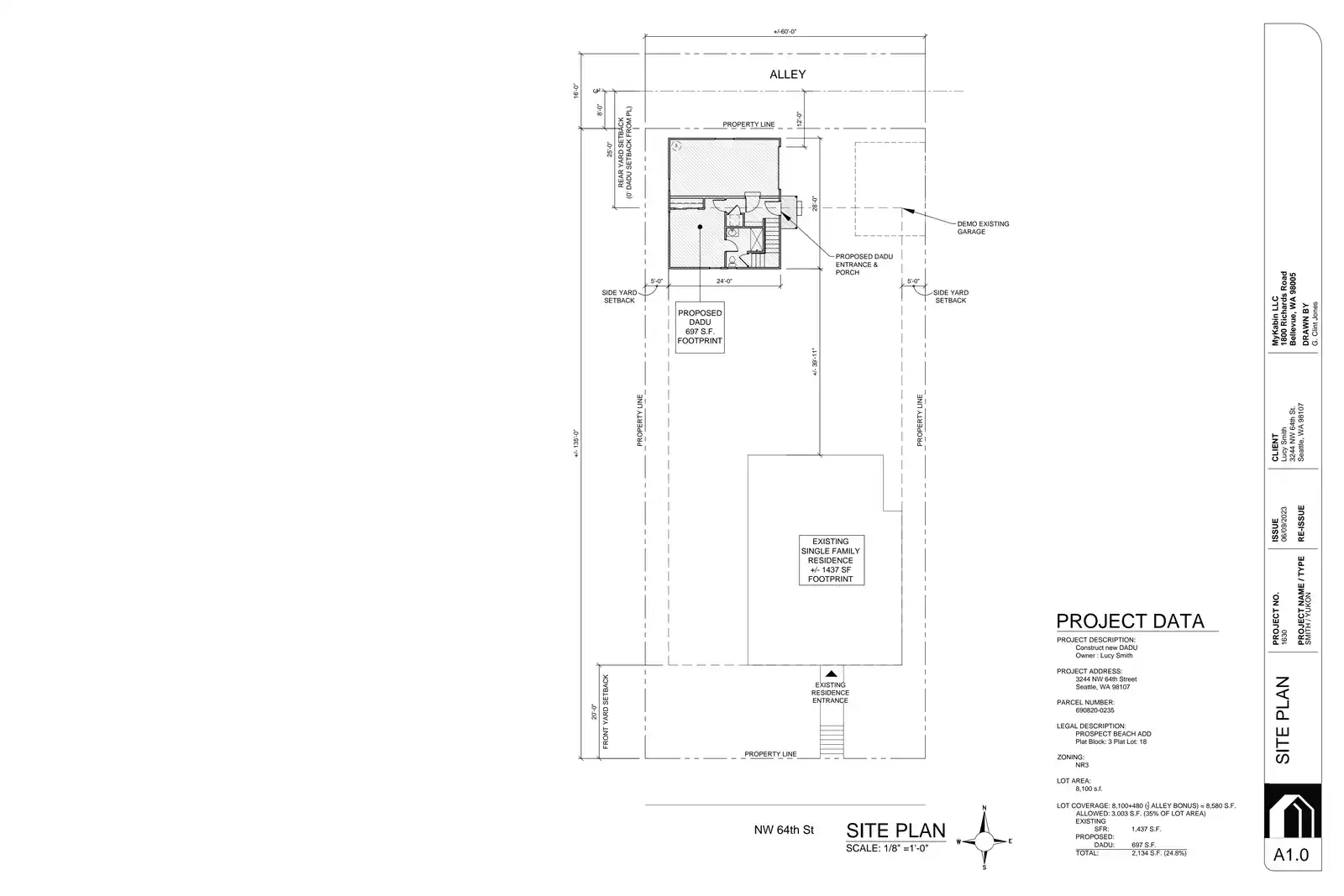 Site plan for 3244 NW 64th St