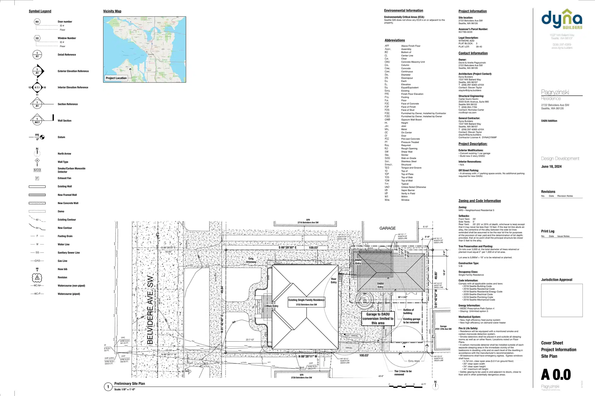 Site plan for 2720 Belvidere Ave SW