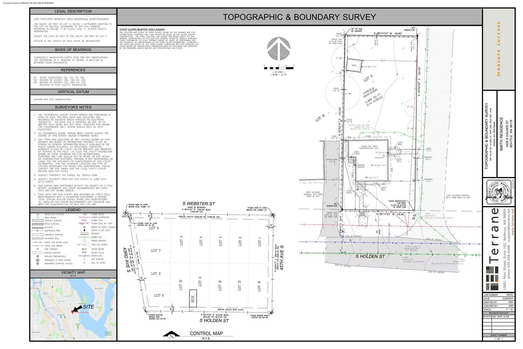 Site plan for 4328 S Holden St