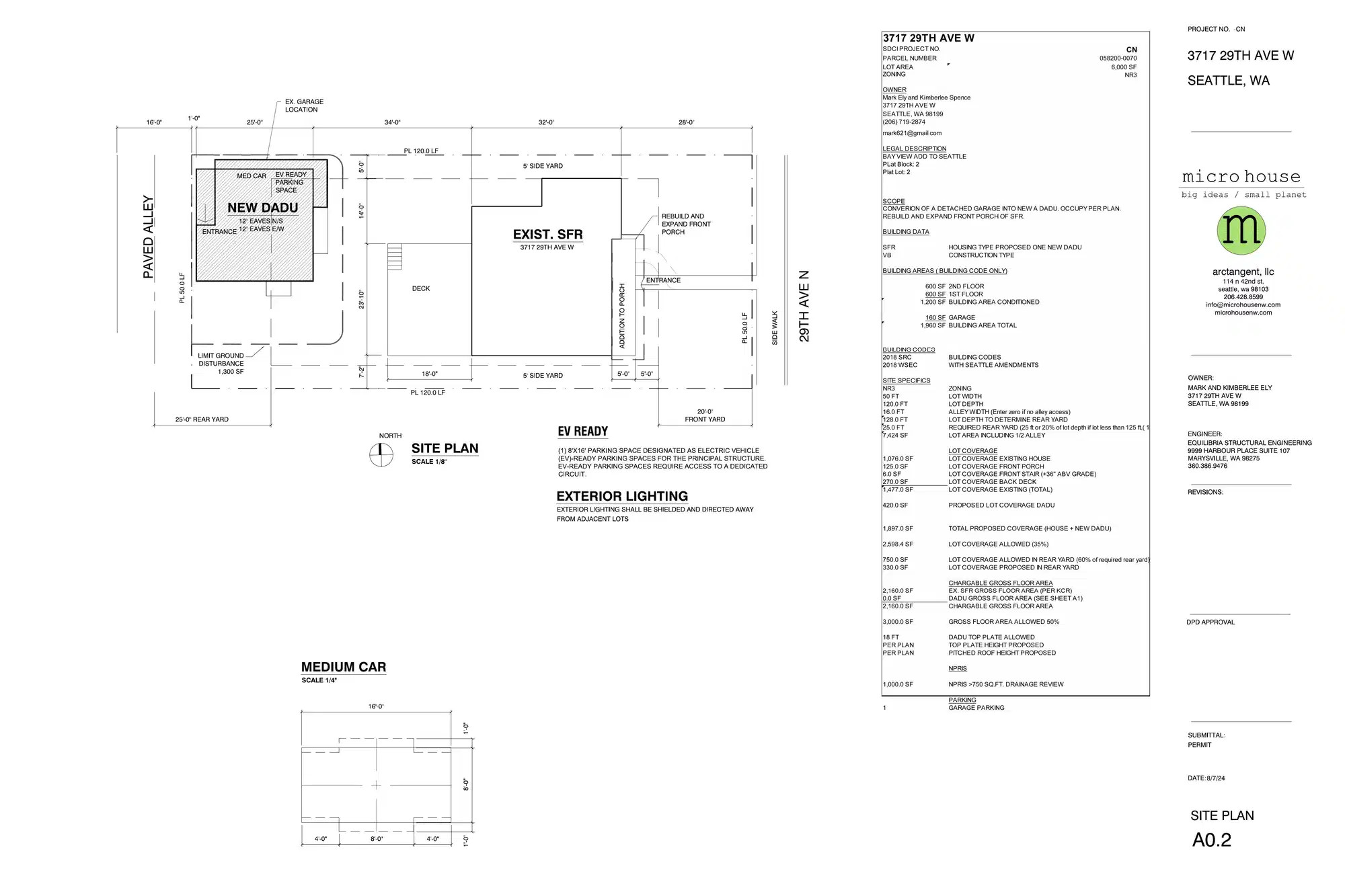 Site plan for 3717 29th Ave W