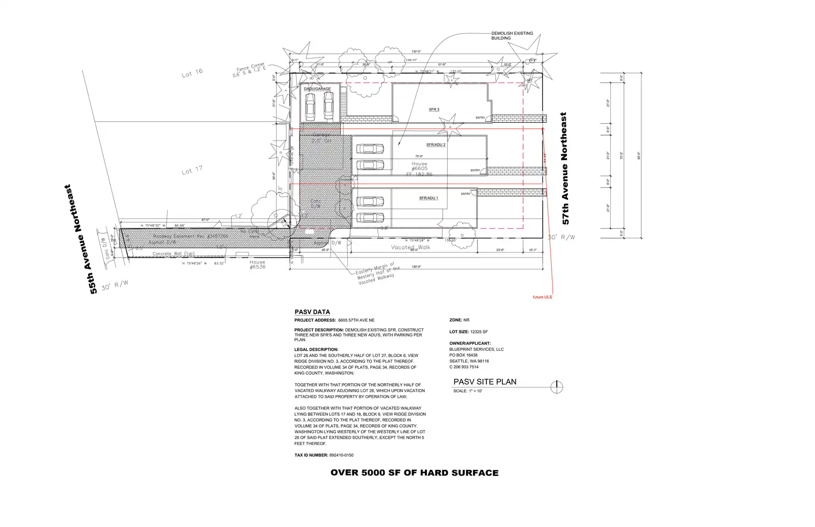 Site plan for 6605 57th Ave NE