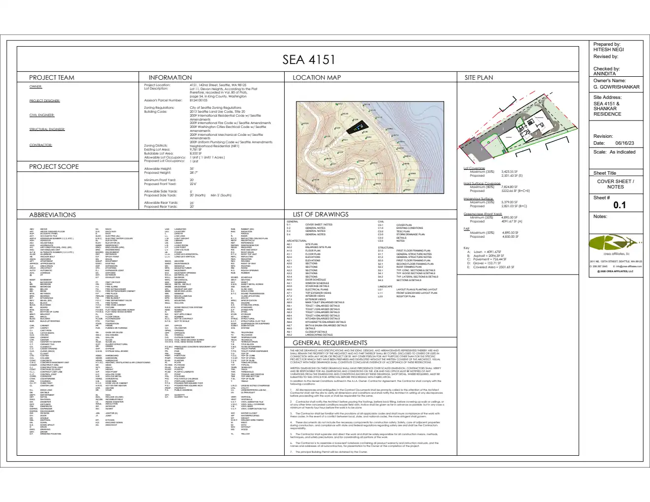 Site plan for 4151 NE 142nd St