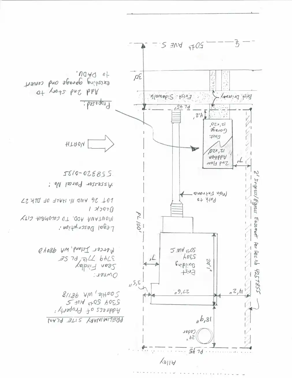Site plan for 5302 50th Ave S
