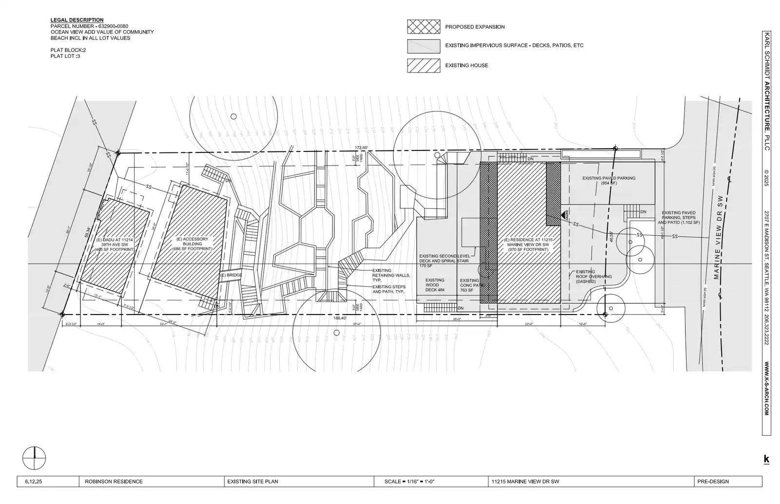 Site plan for 11215 Marine View Dr SW