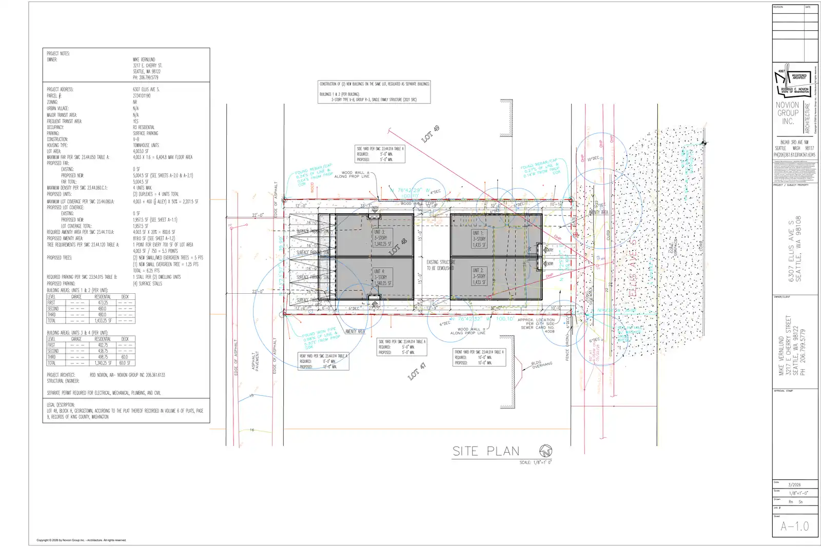 Site plan for 6307 Ellis Ave S