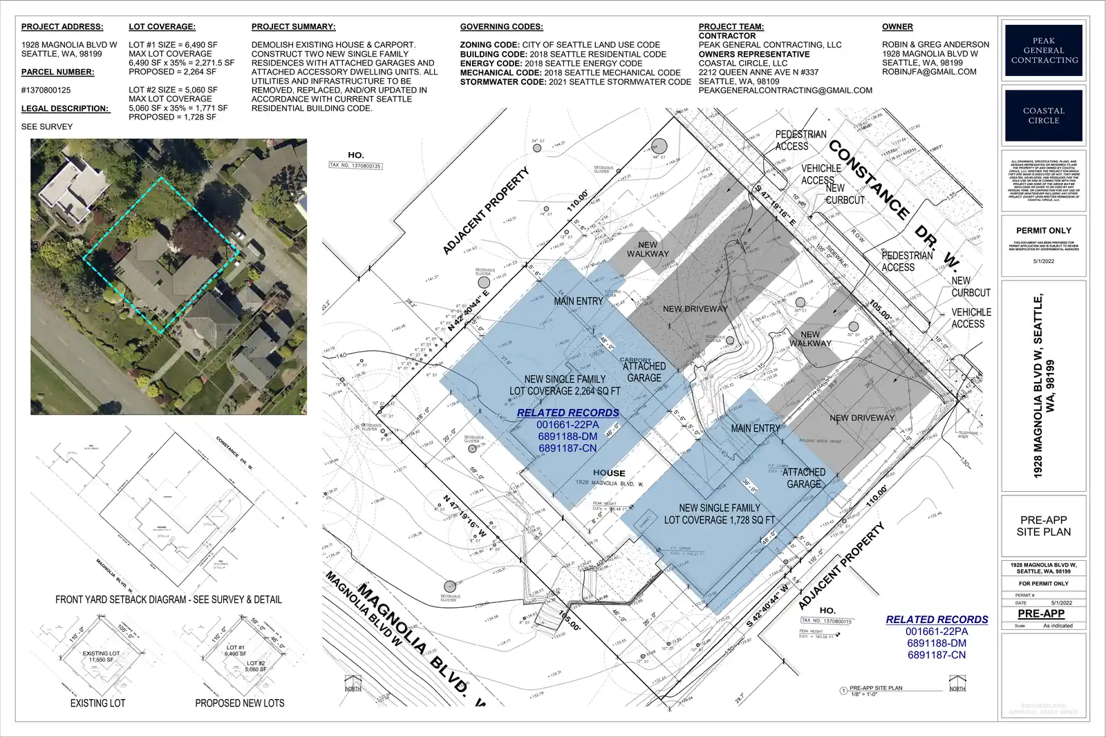 Site plan for 1928 Magnolia Blvd W