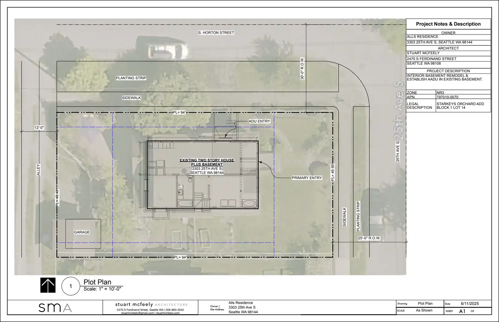 Site plan for 3303 25th Ave S