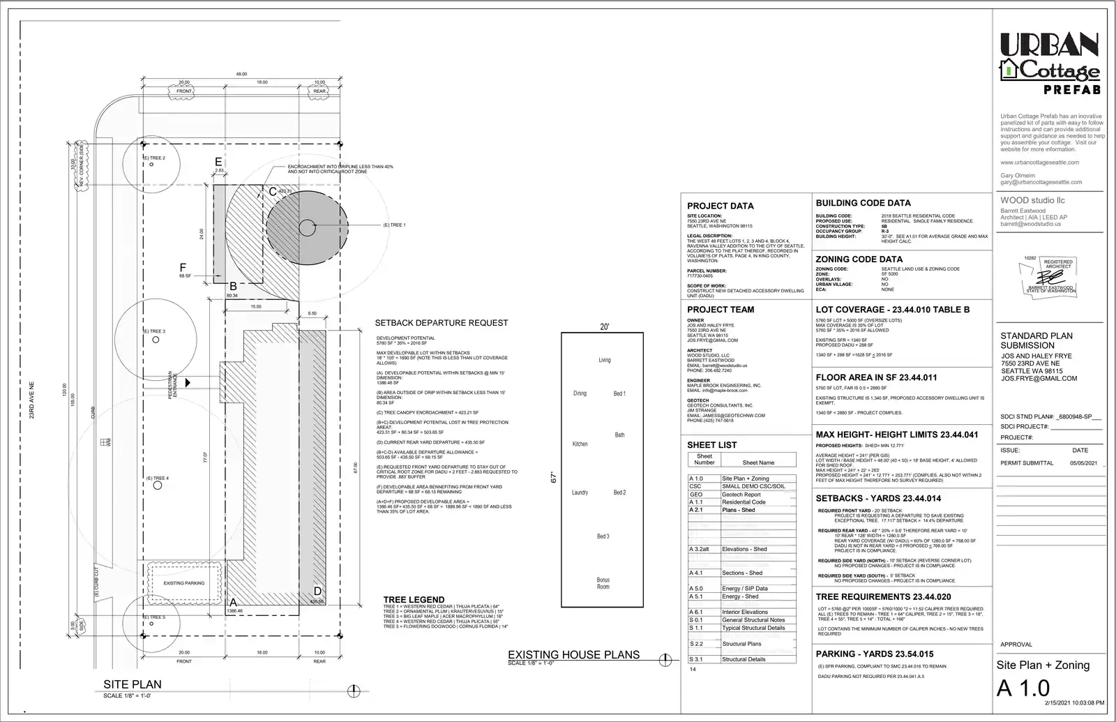Site plan for 7550 23rd Ave NE