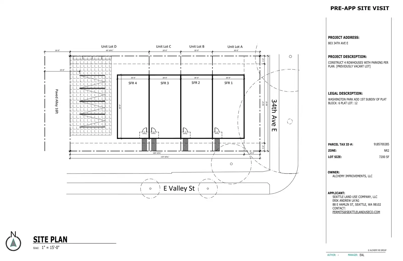 Site plan for 803 34th Ave E