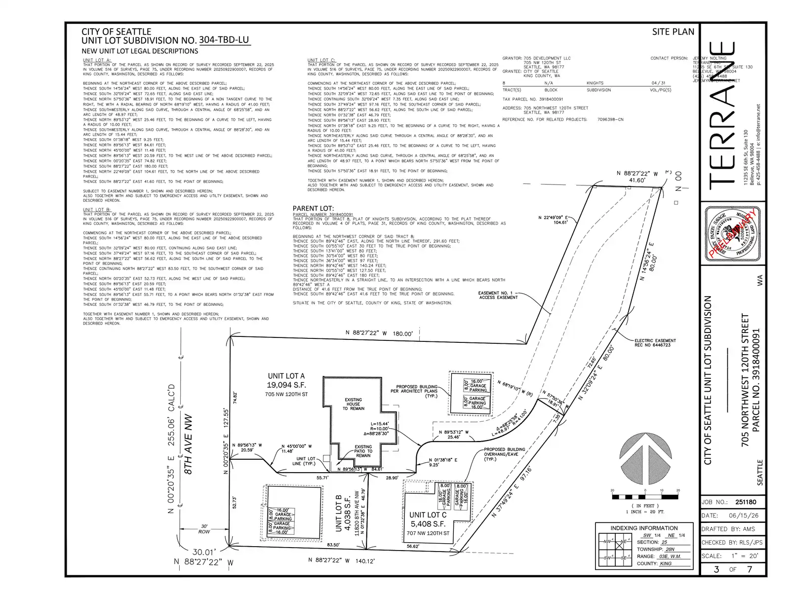 Site plan for 705 NW 120th St