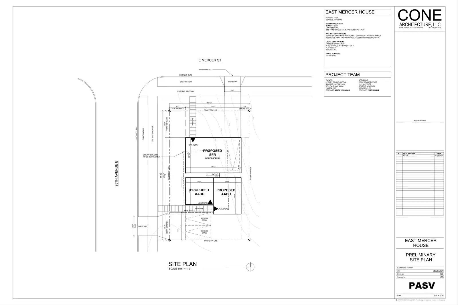 Site plan for 450 25th Ave E