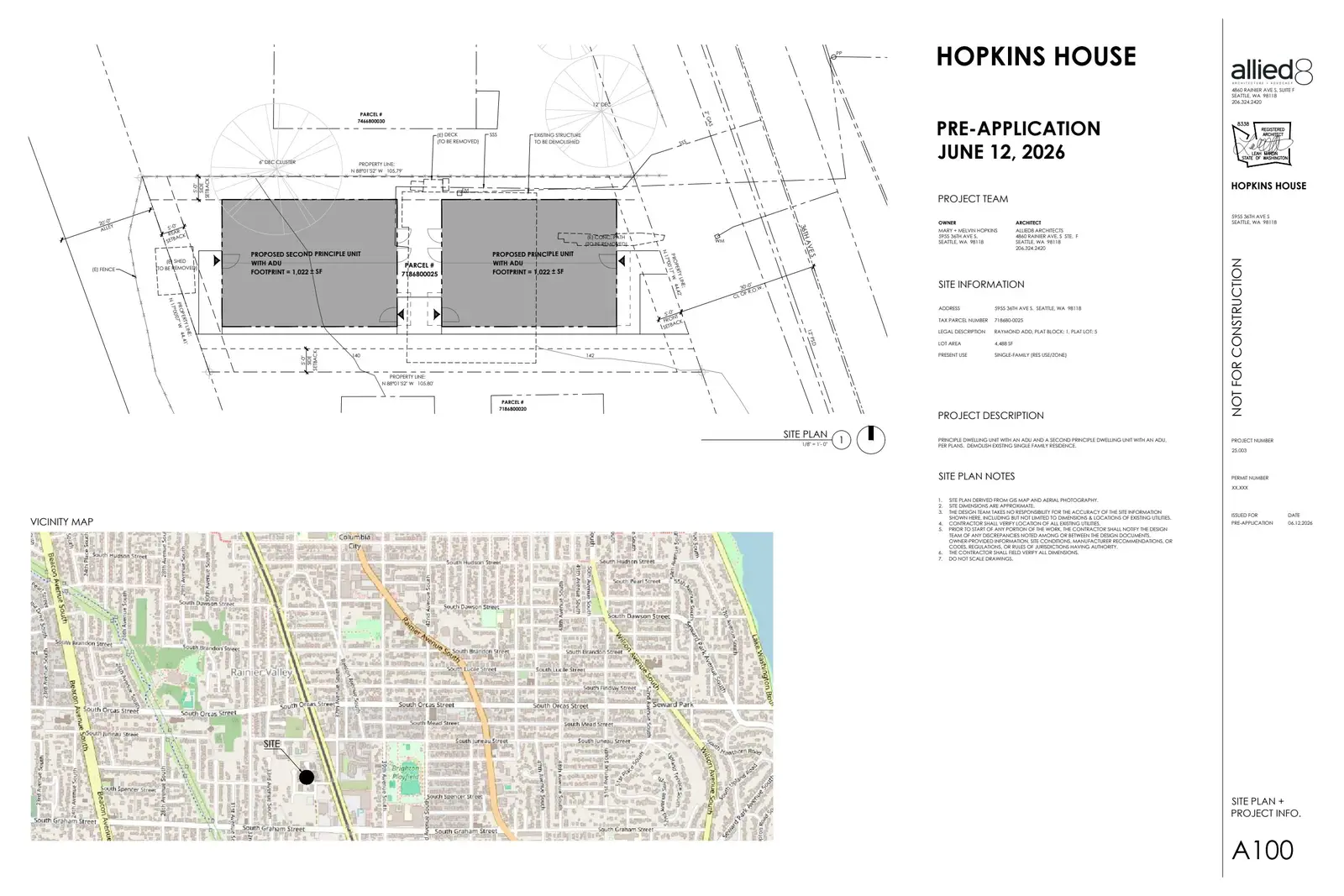 Site plan for 5955 36th Ave S
