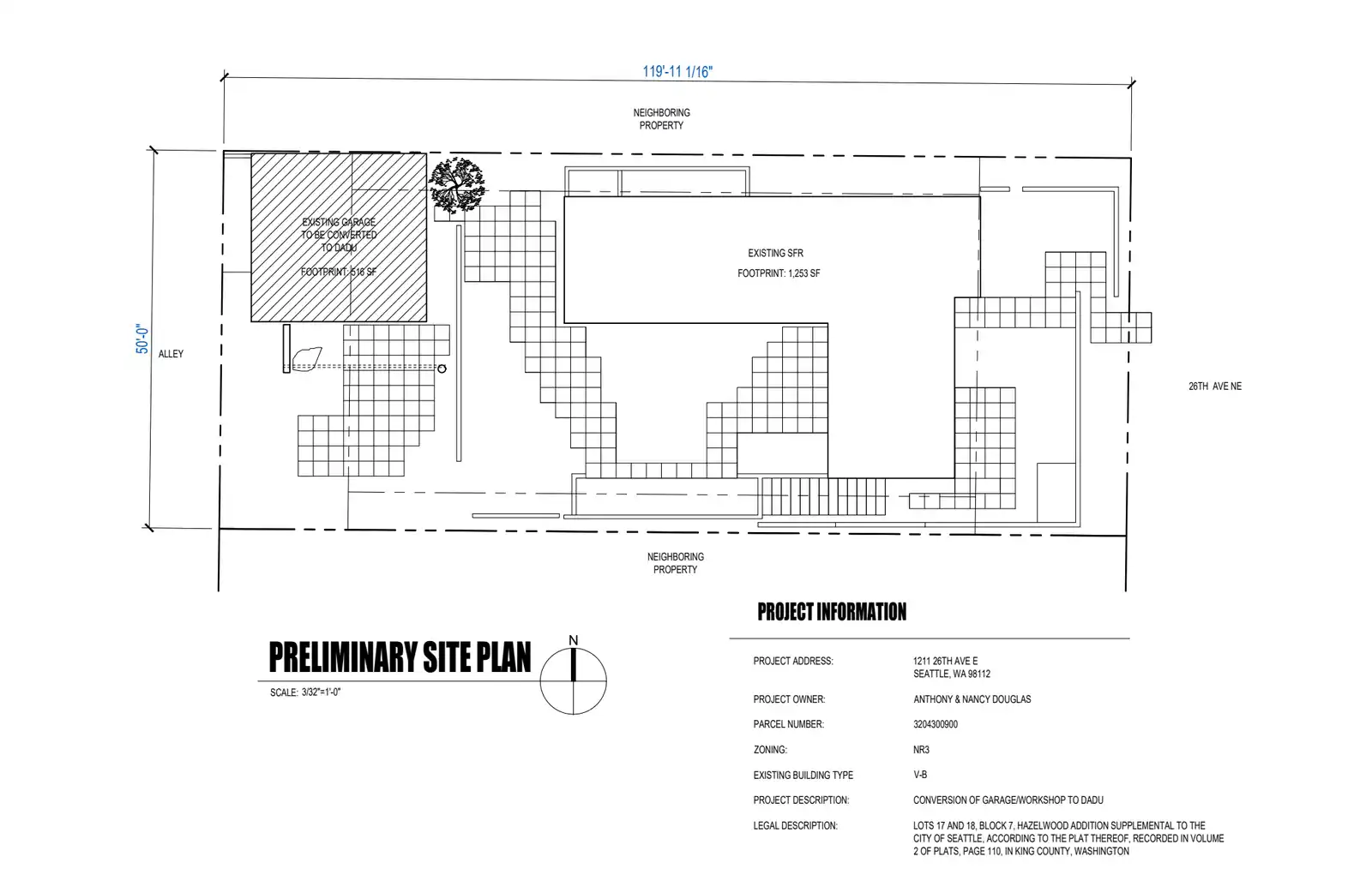 Site plan for 1211 26th Ave E