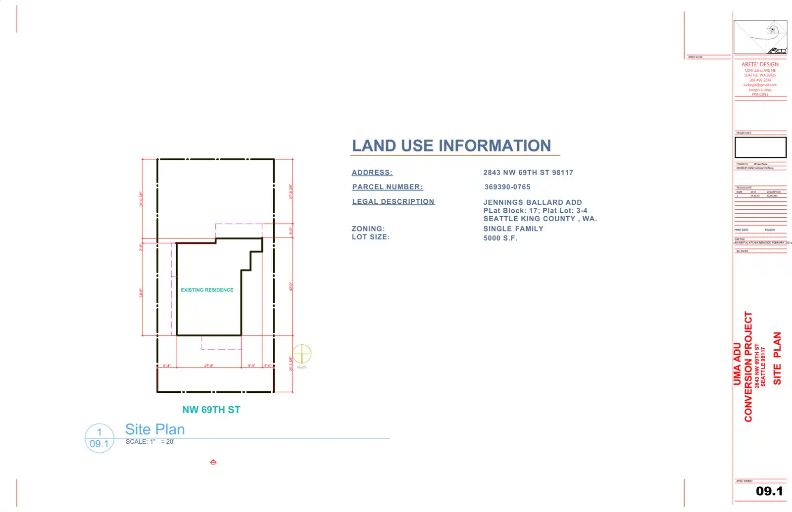 Site plan for 2843 NW 69th St