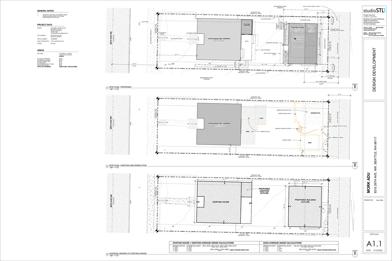Site plan for 8310 29th Ave NW