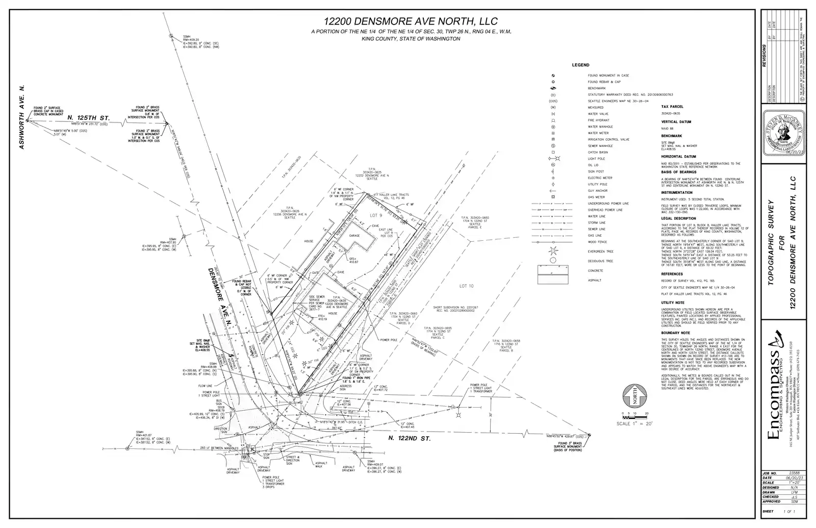 Site plan for 12200 Densmore Ave N
