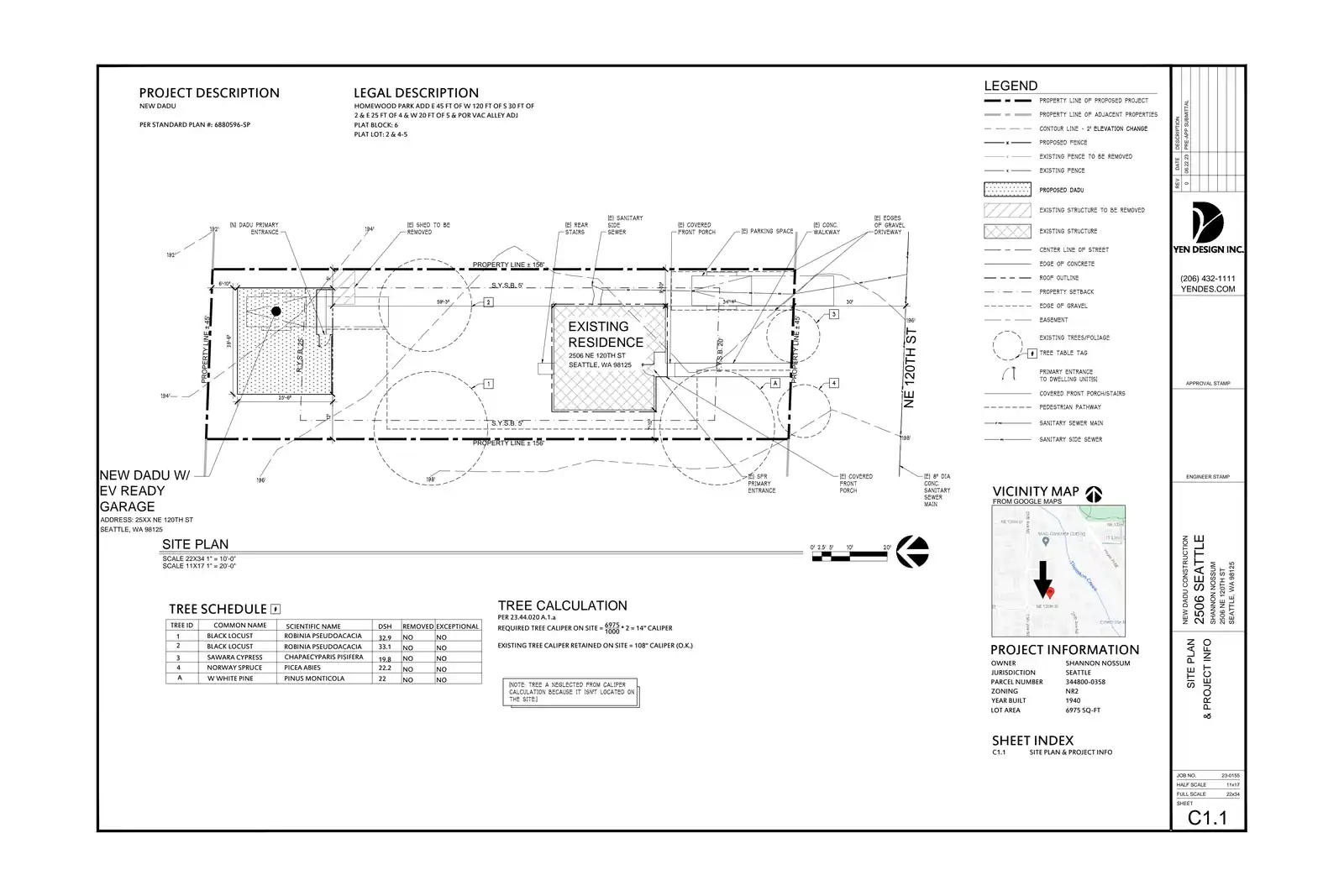 Site plan for 2508 NE 120th St