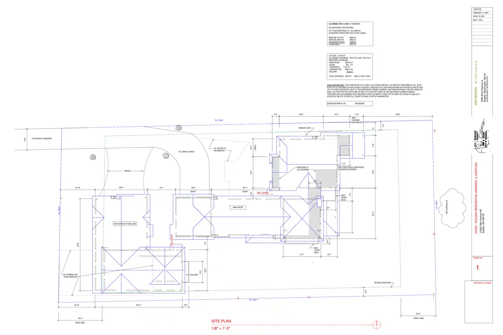 Site plan for 13226 39th Ave NE