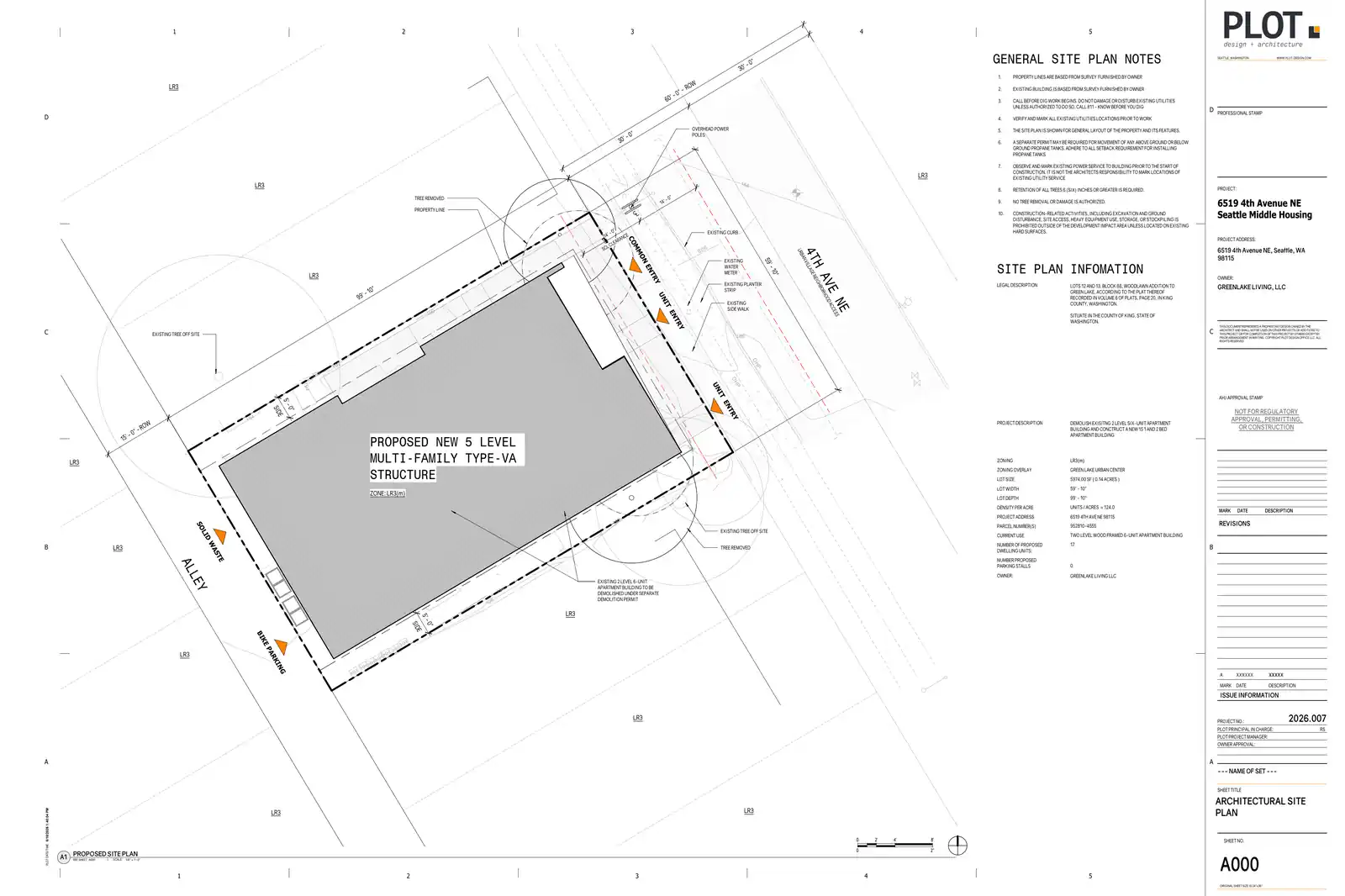 Site plan for 6519 4th Ave NE