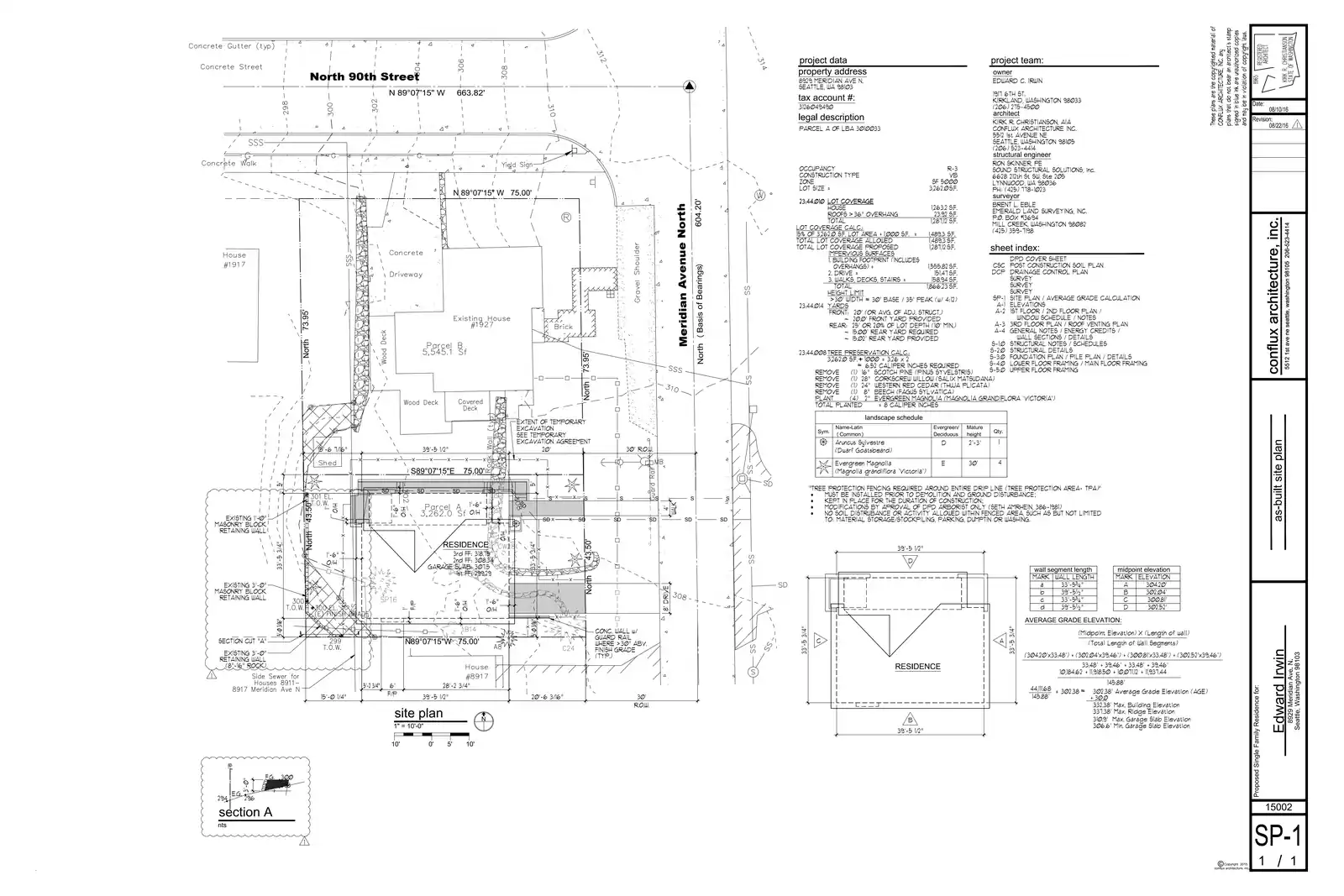 Site plan for 8929 Meridian Ave N