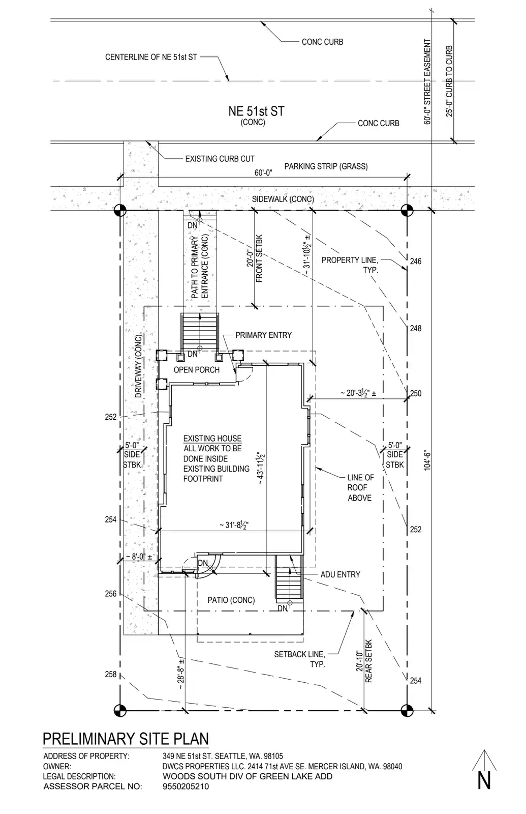 Site plan for 349 NE 51st St