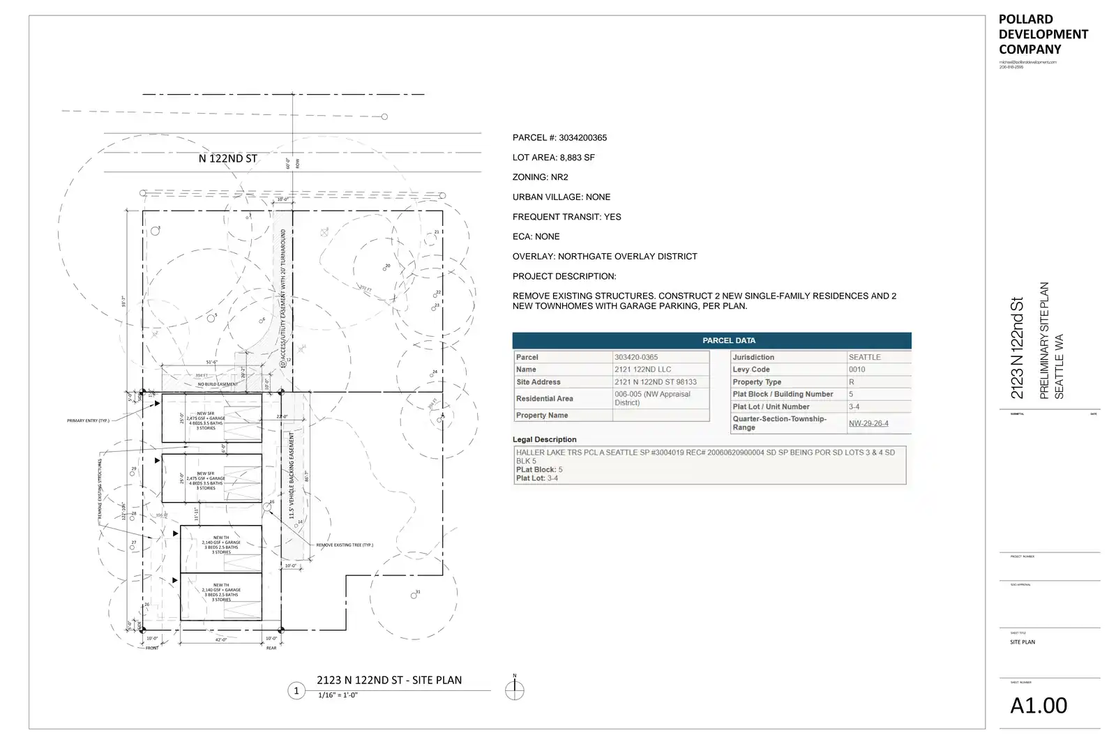 Site plan for 2123 N 122nd St