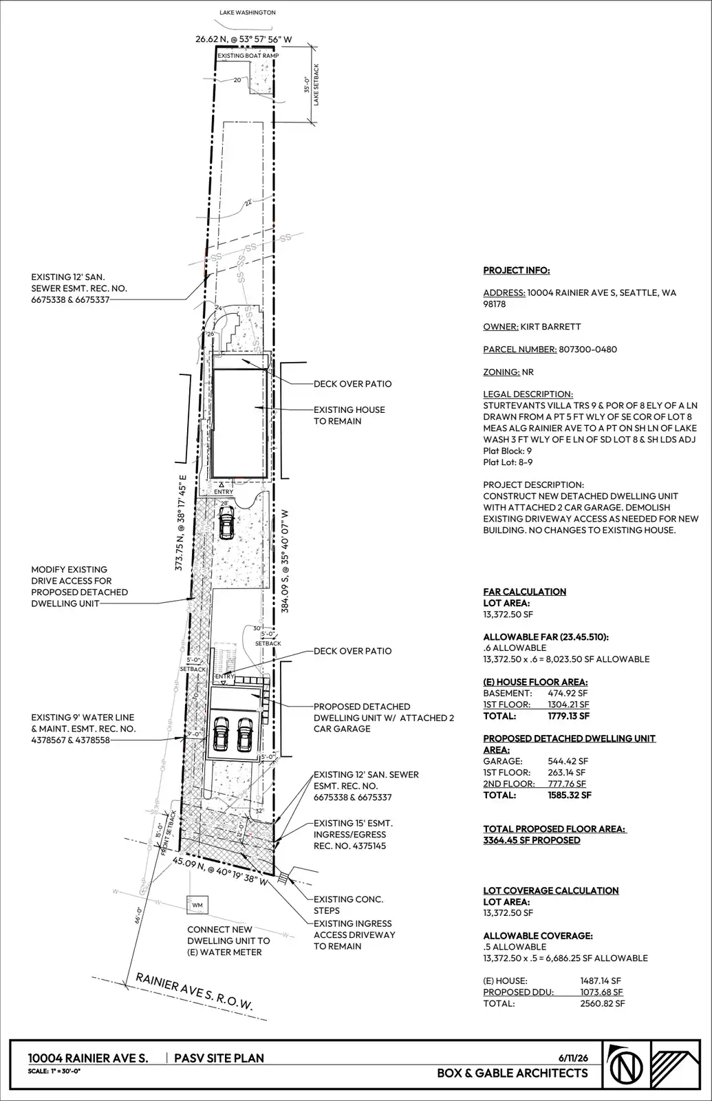 Site plan for 10004 Rainier Ave S