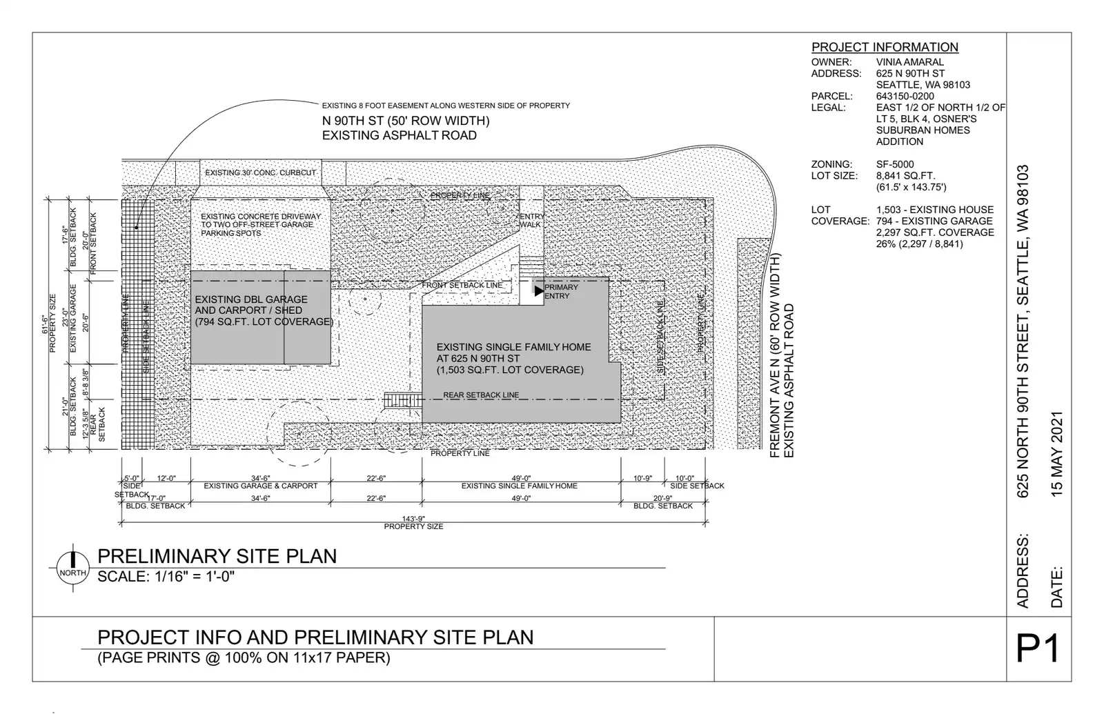 Site plan for 617 N 90th St