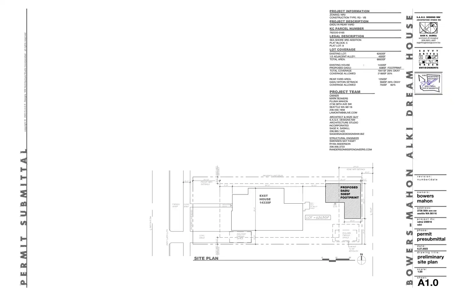 Site plan for 2738 58th Ave SW
