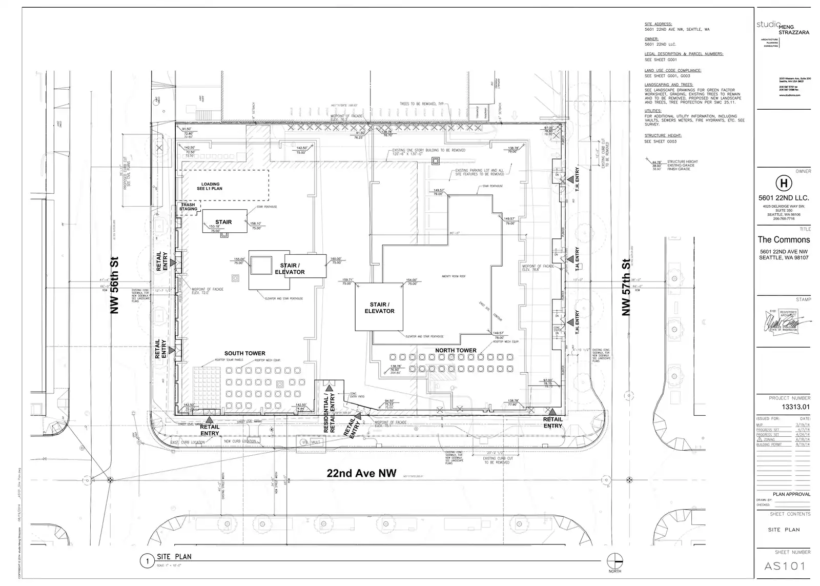 Site plan for 5621 22nd Ave NW