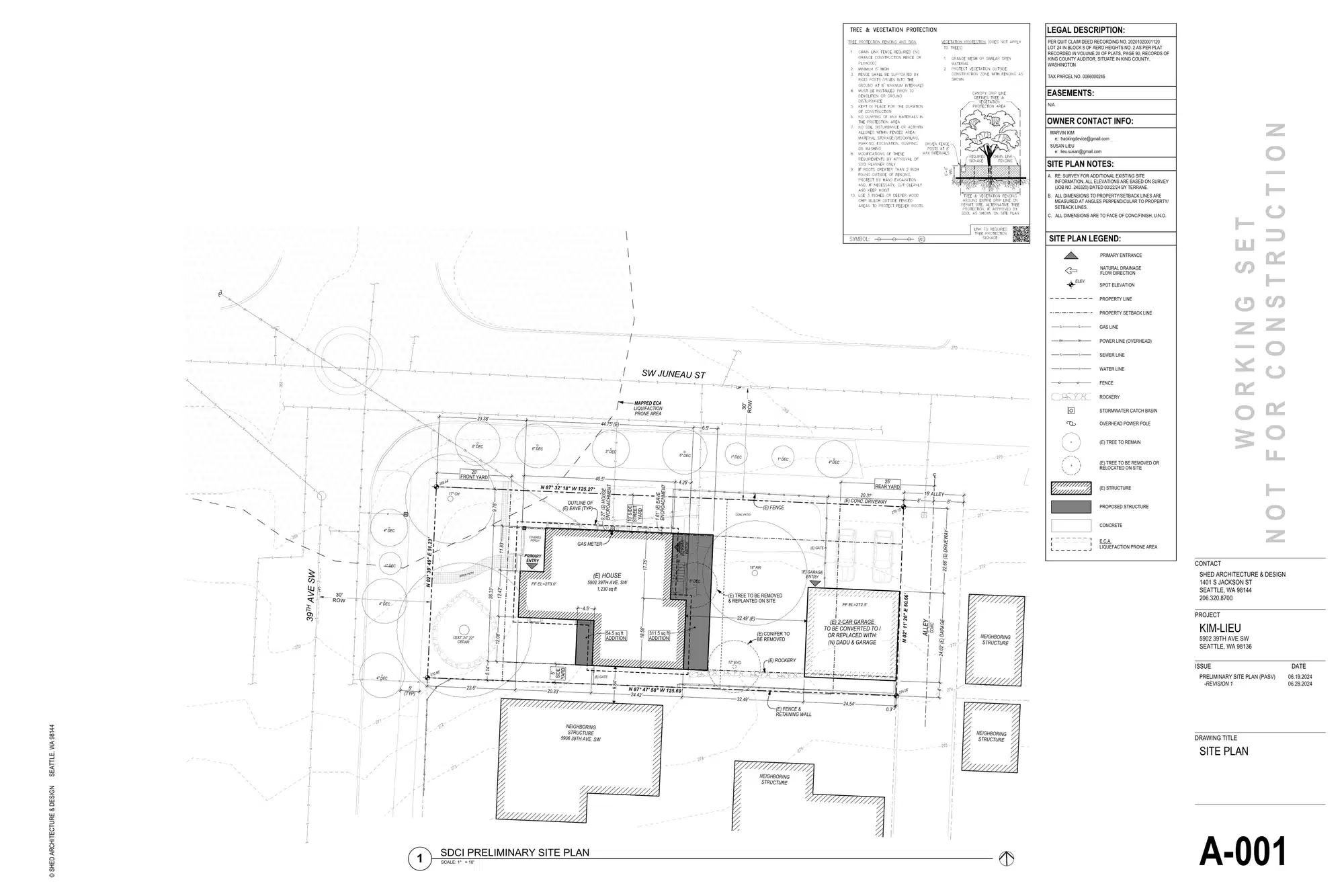 Site plan for 5902 39th Ave SW