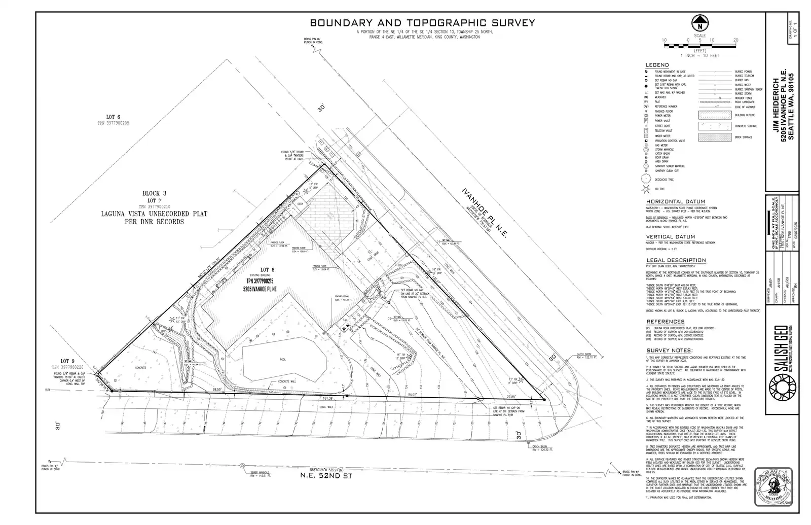 Site plan for 5205 Ivanhoe Pl NE