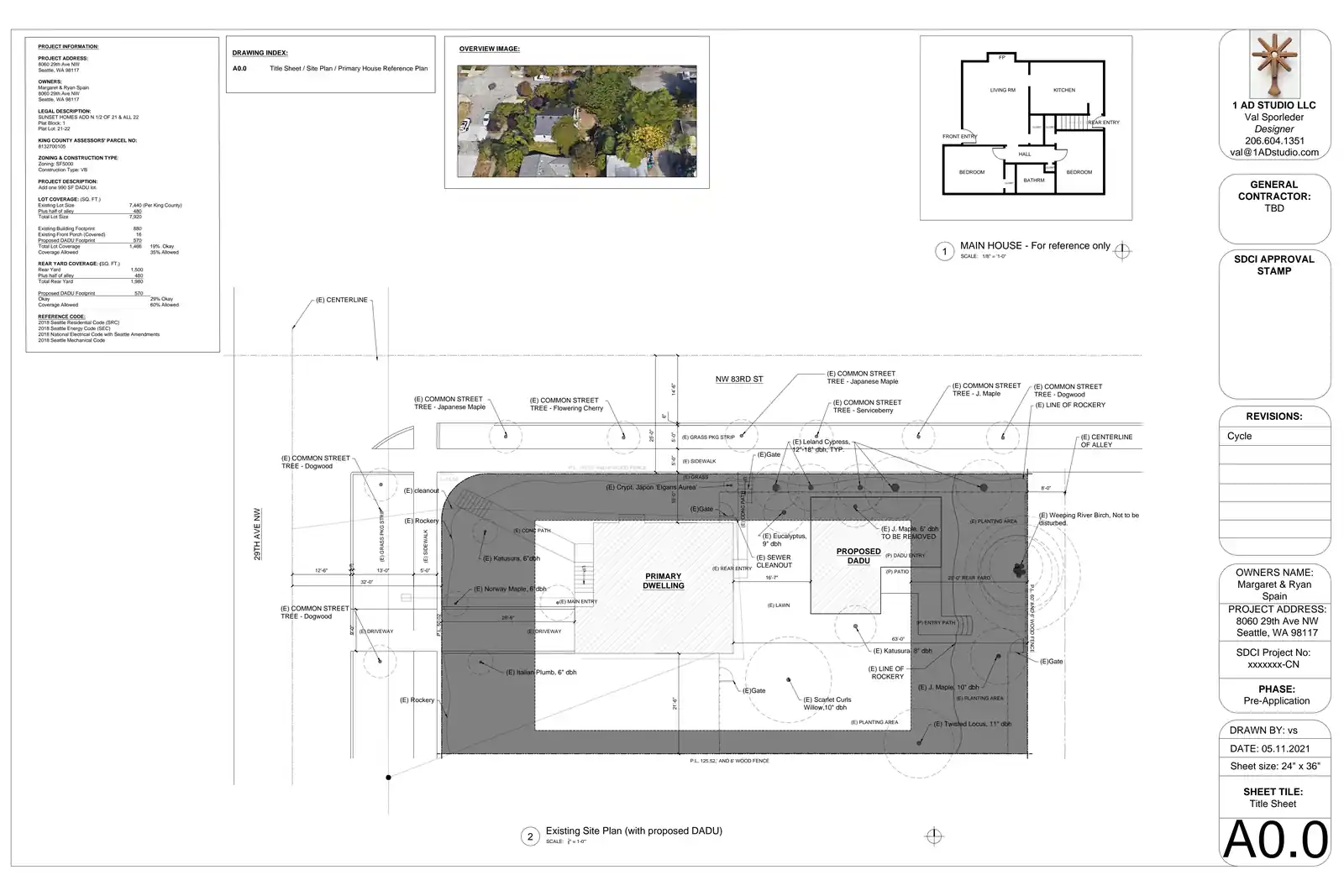 Site plan for 2854 NW 83rd St
