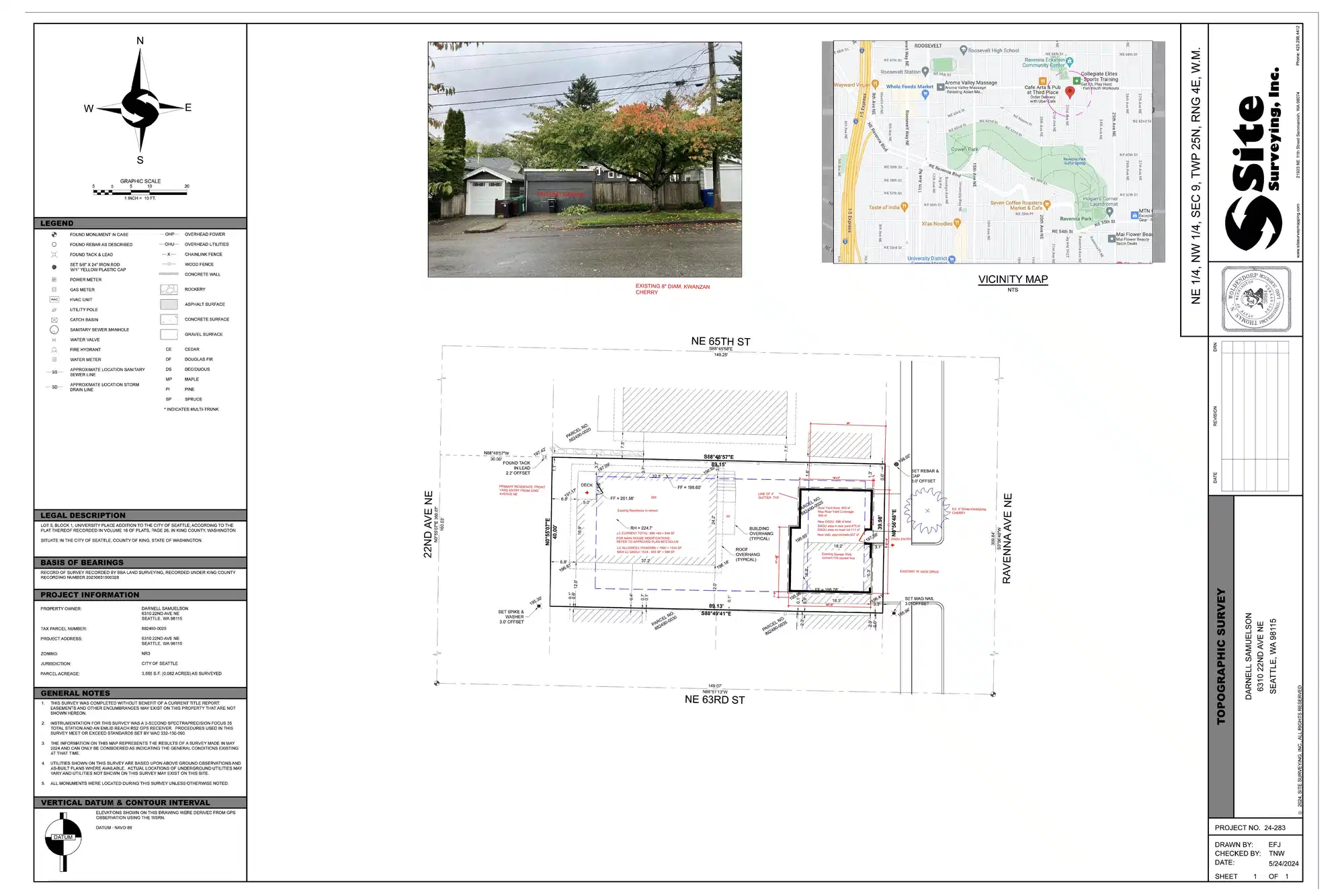 Site plan for 6310 22nd Ave NE