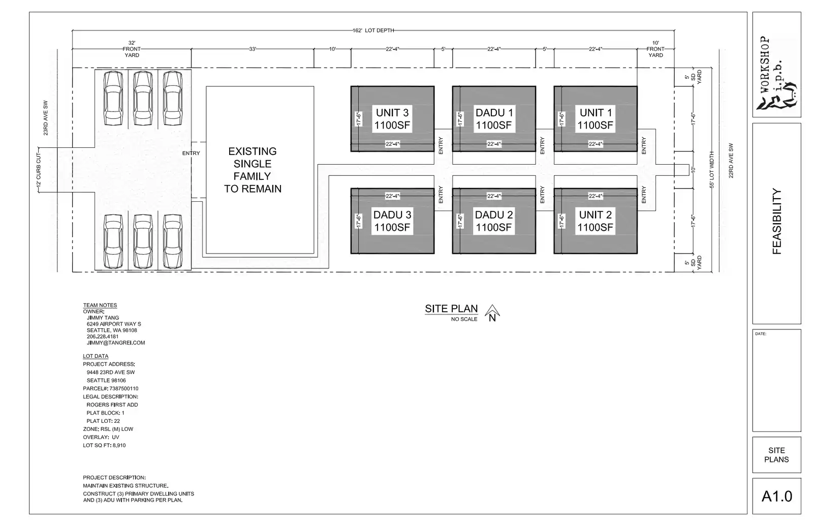 Site plan for 9448 23rd Ave SW