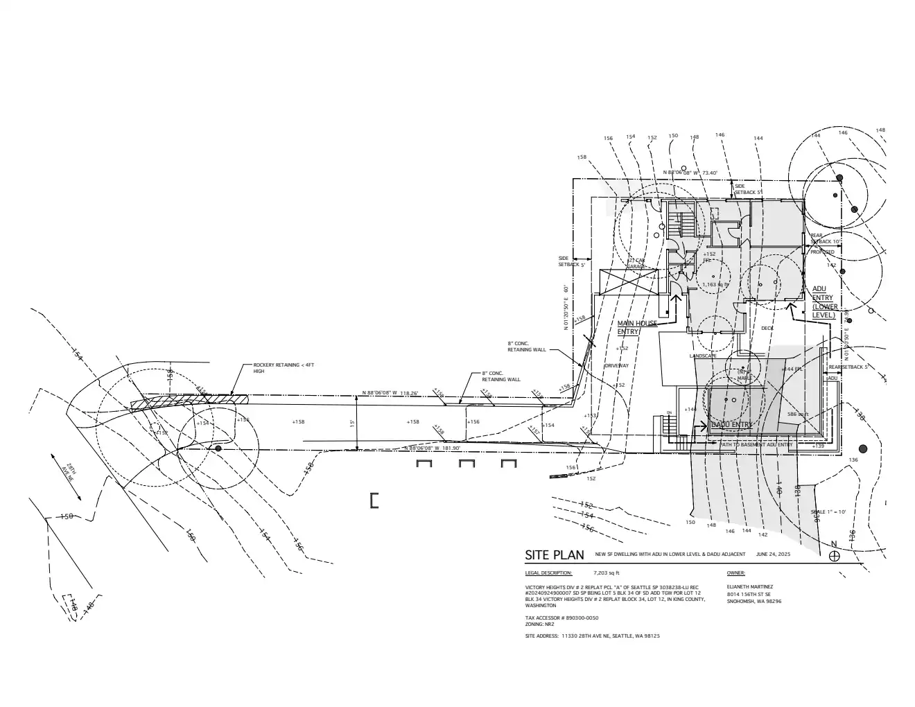 Site plan for 11330 28th Ave NE