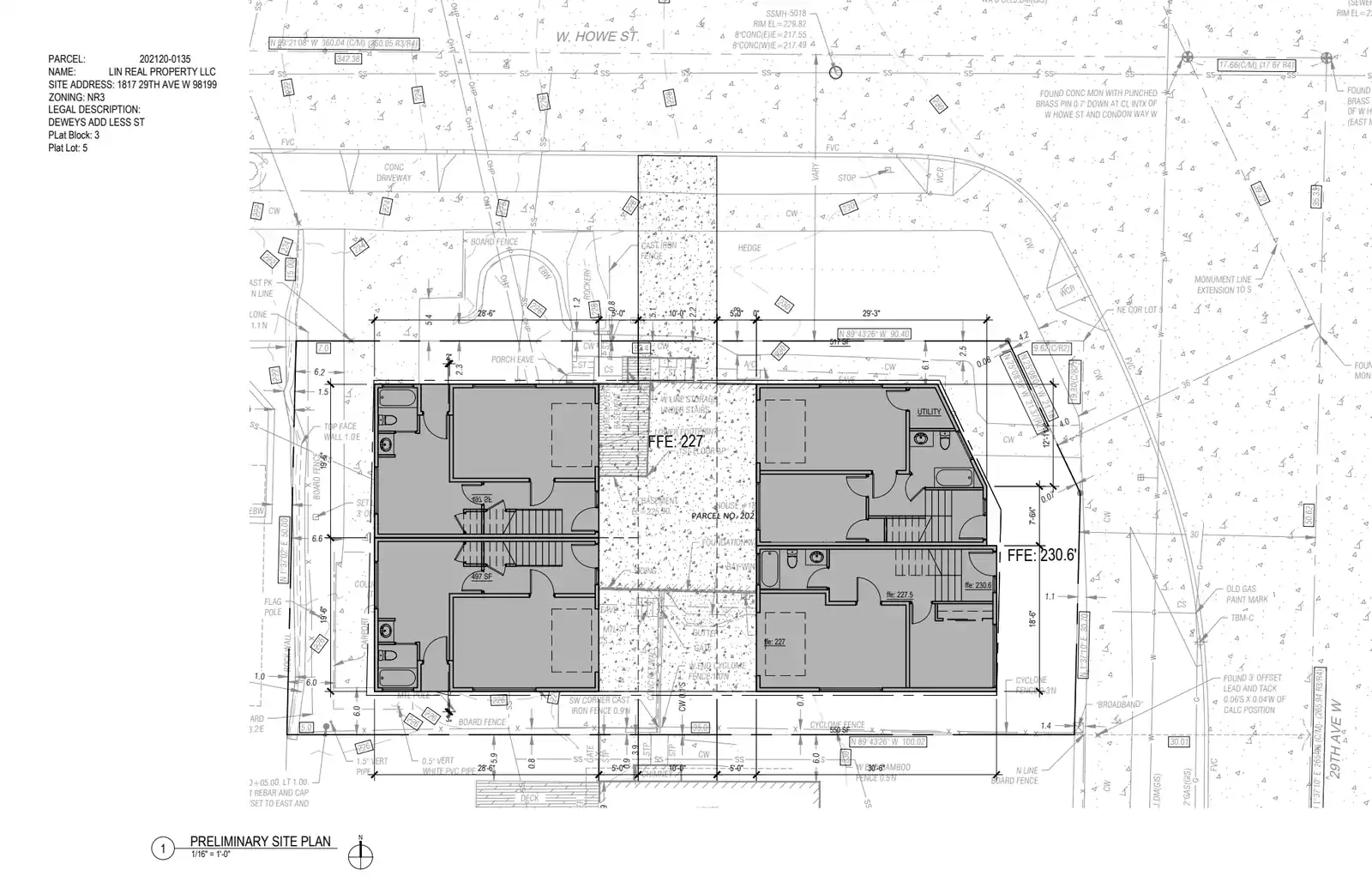 Site plan for 1817 29th Ave W