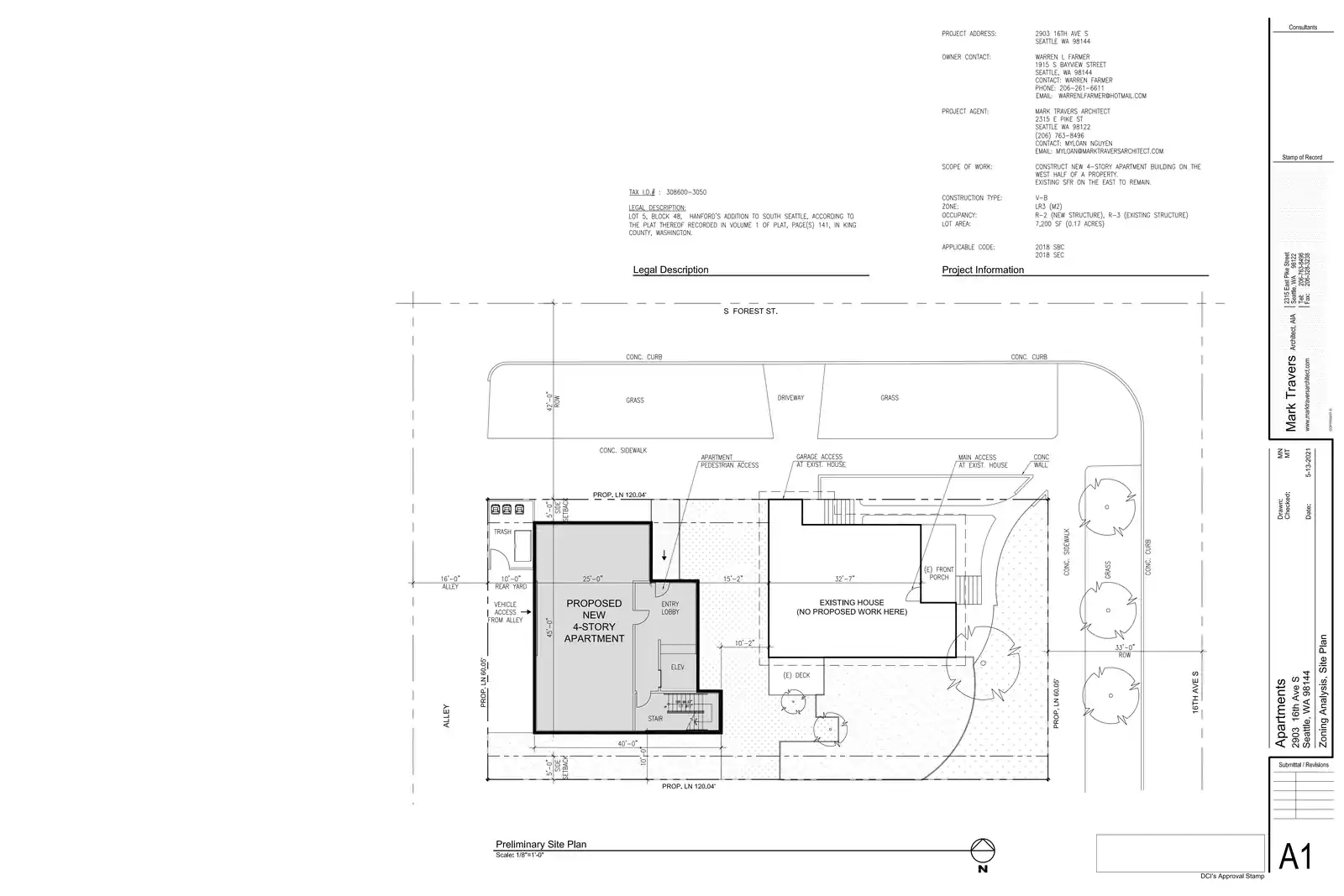 Site plan for 2903 16th Ave S