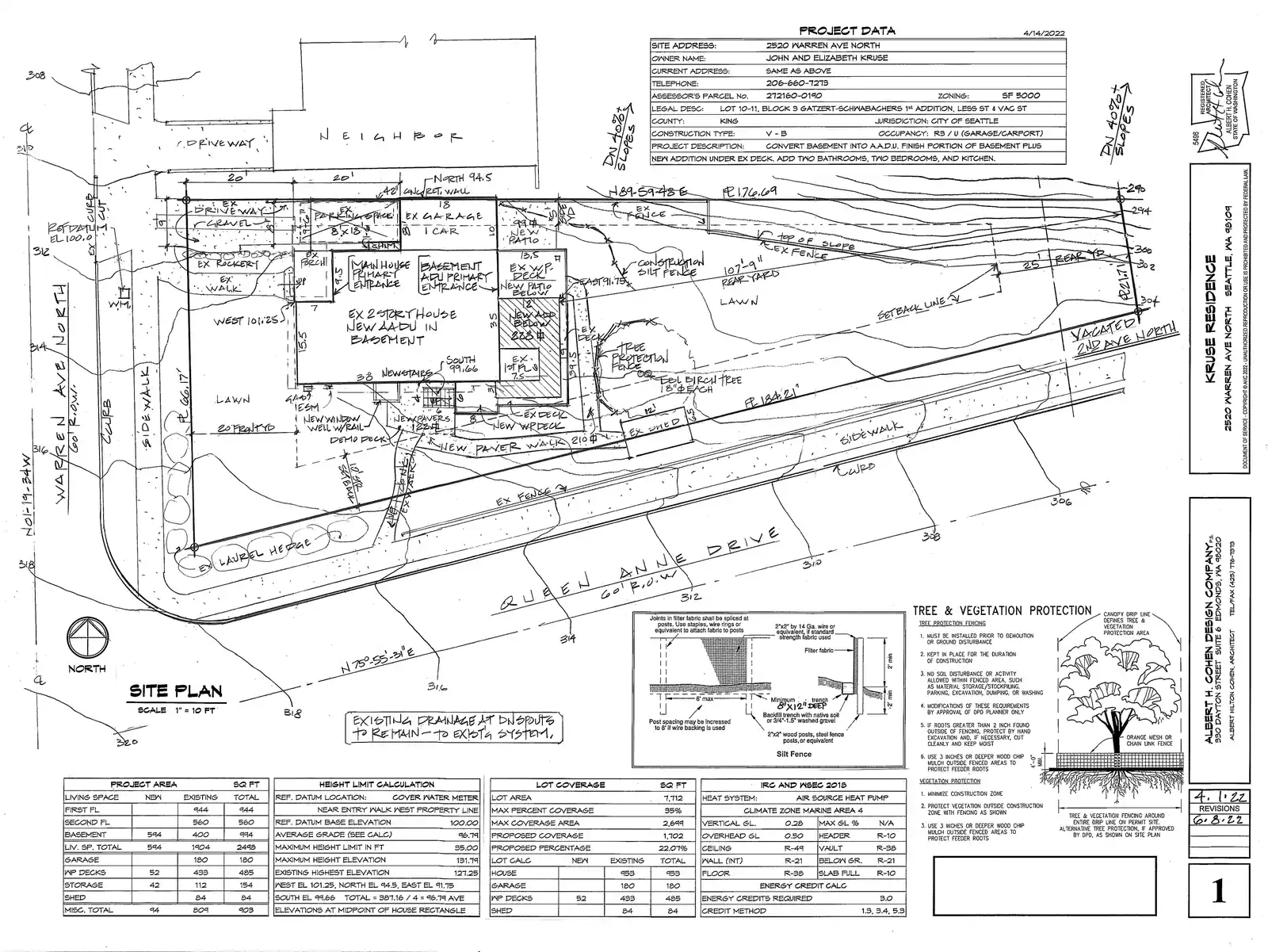 Site plan for 2520 Warren Ave N