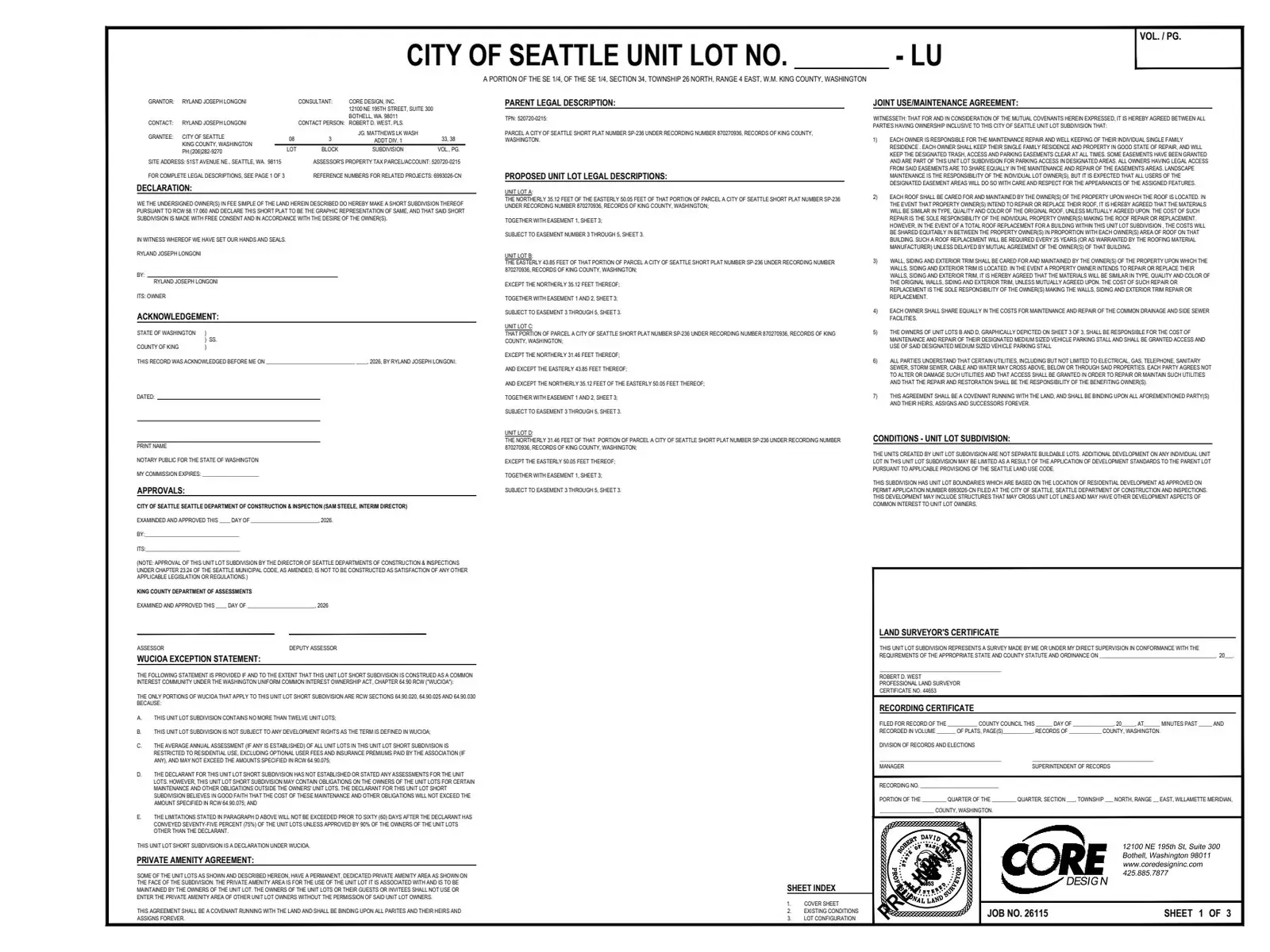 Site plan for 9009 51st Ave NE