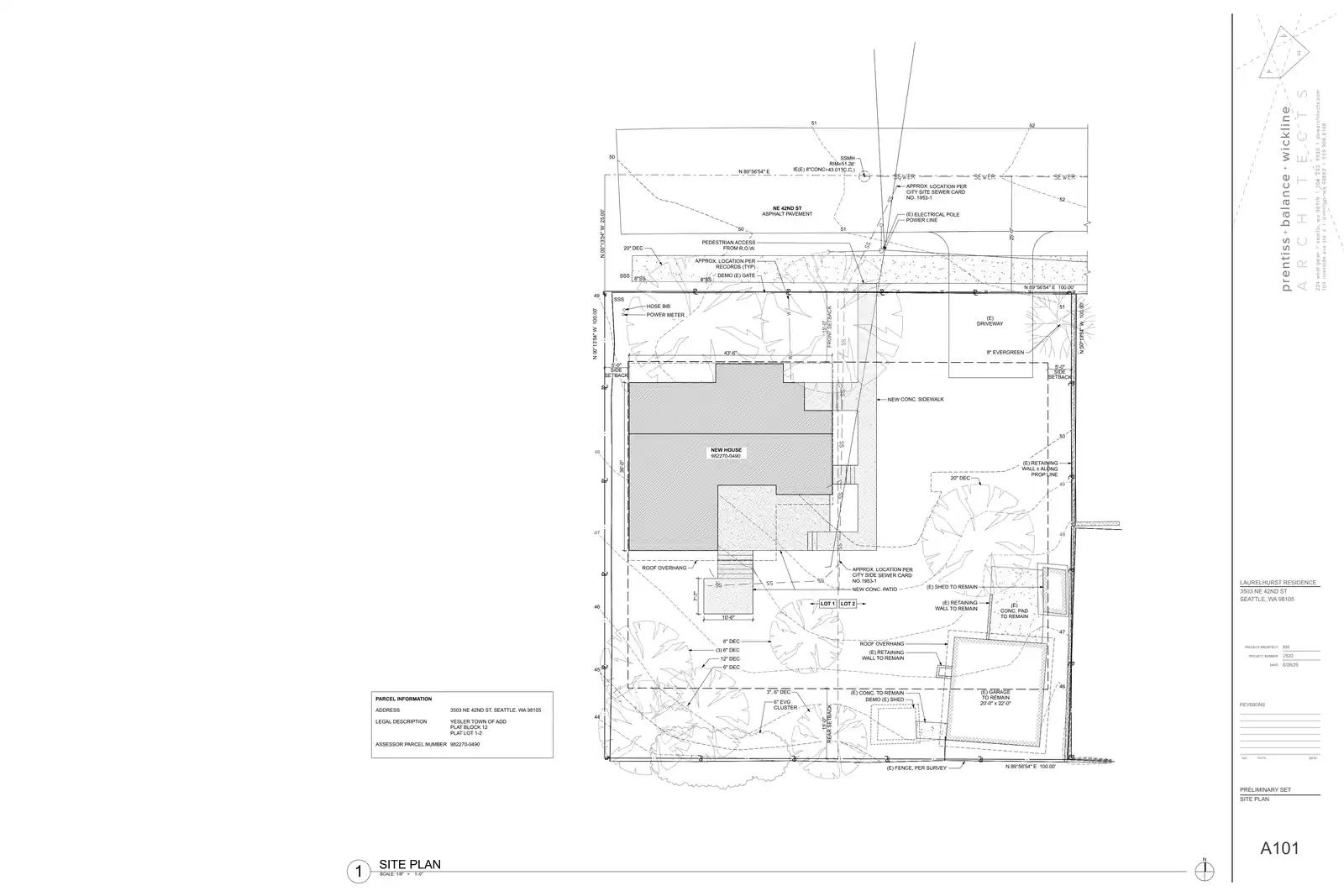 Site plan for 3503 NE 42nd St