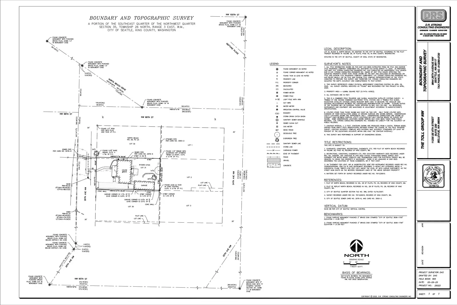 Site plan for 9642 26th Ave NW