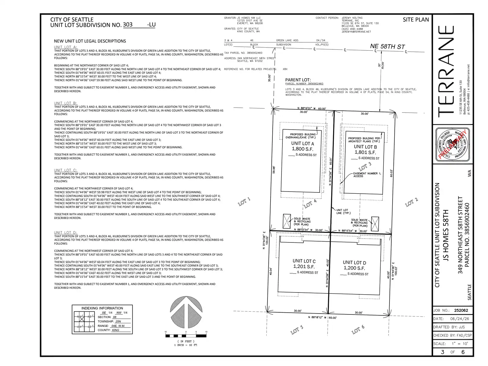 Site plan for 349 NE 58th St