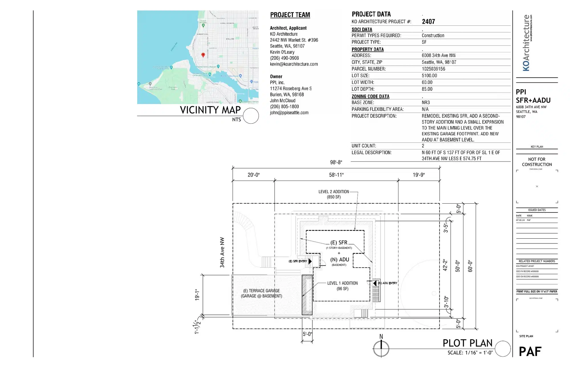 Site plan for 6008 34th Ave NW