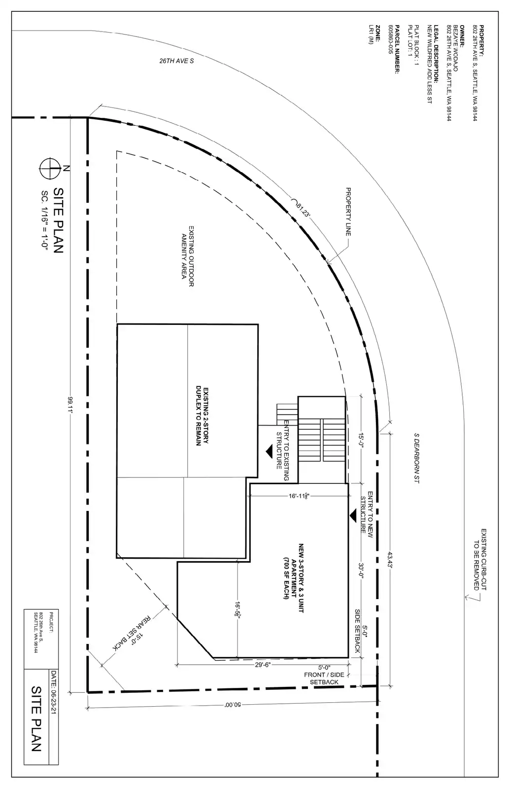Site plan for 802 26th Ave S