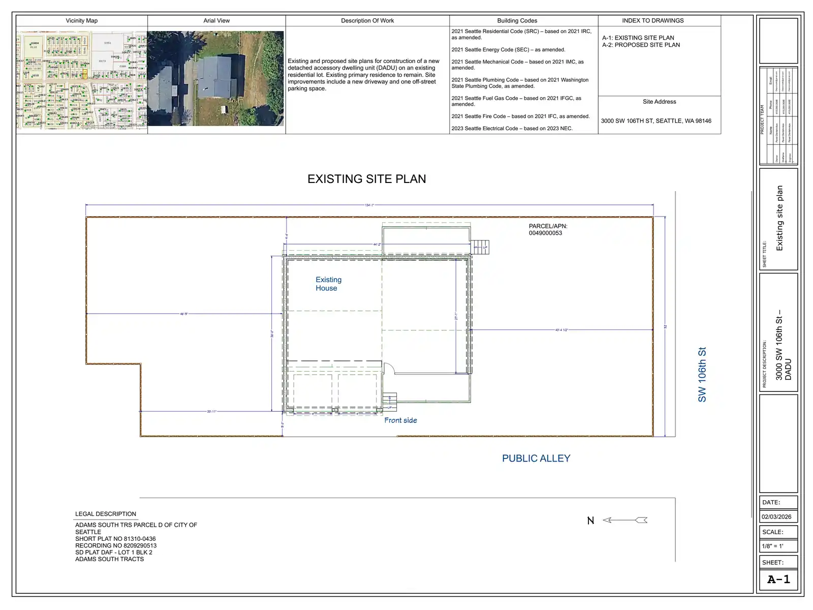 Site plan for 3000 SW 106th St