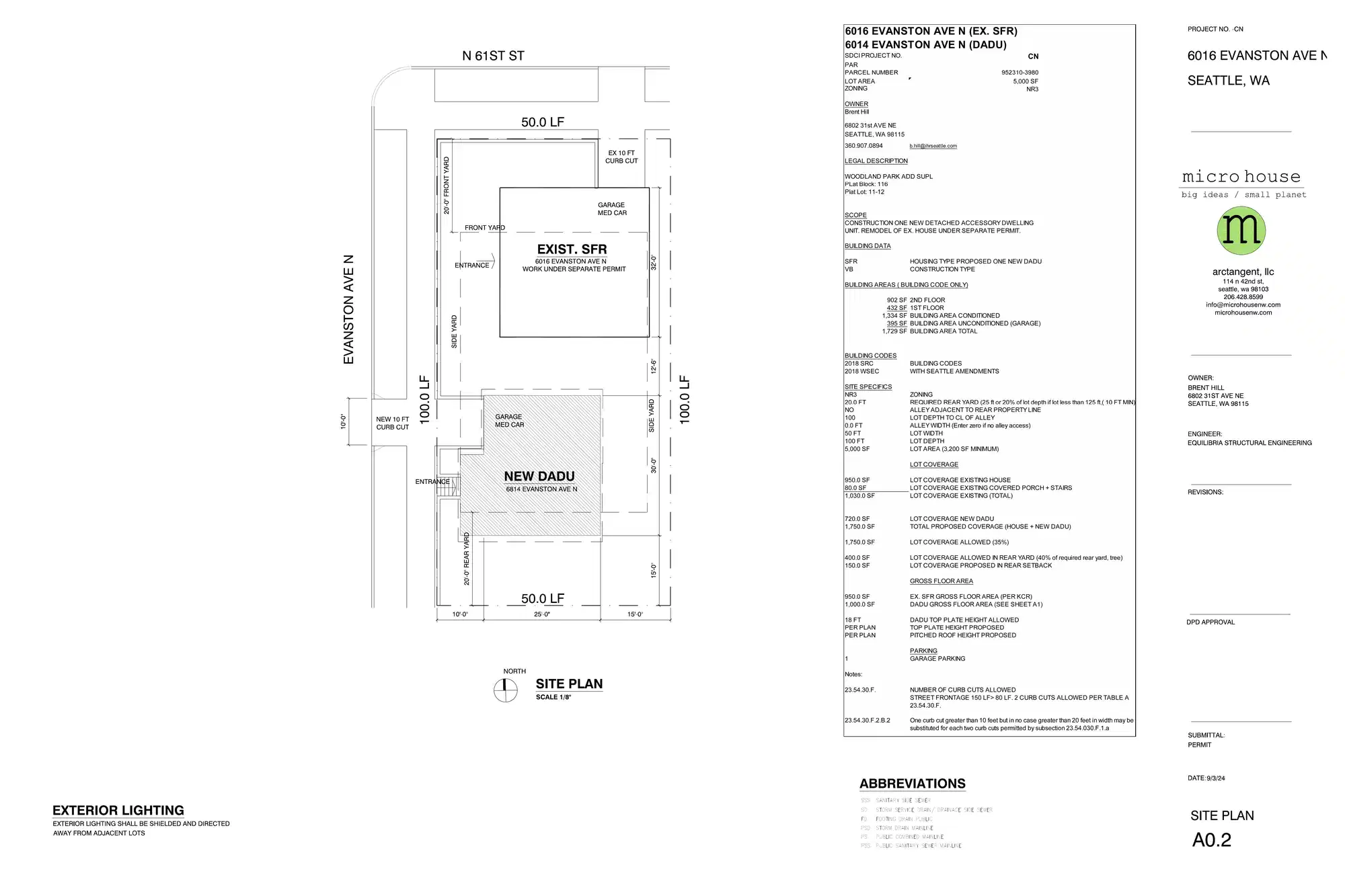 Site plan for 6014 Evanston Ave N