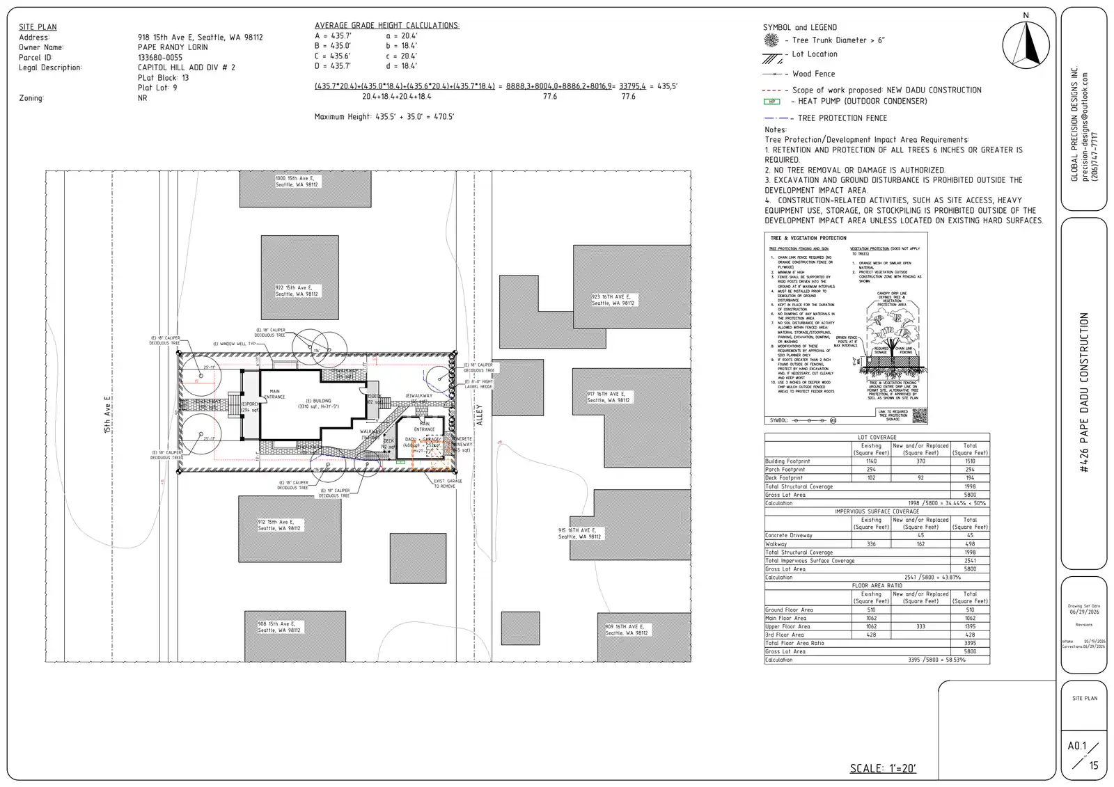 Site plan for 918 15th Ave E