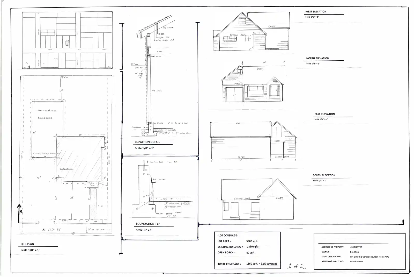 Site plan for 430 N 87th St